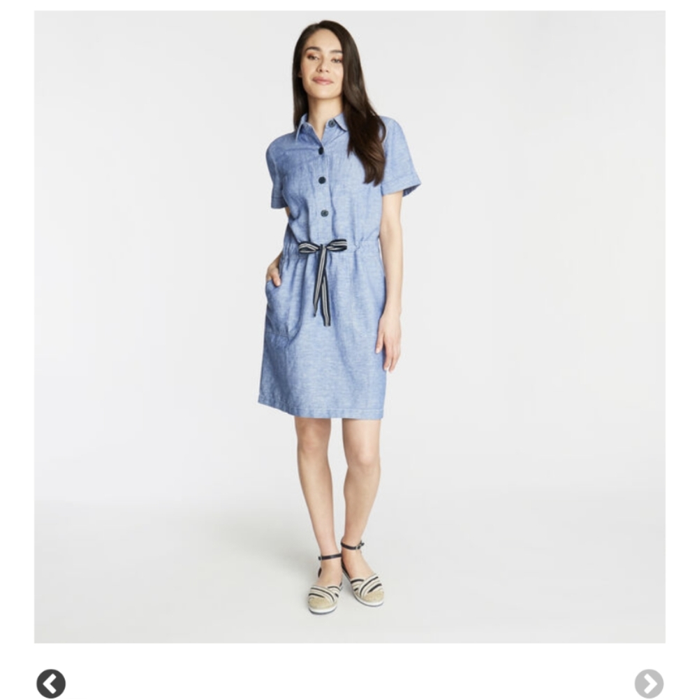 LINEN BLEND SHIRTDRESS